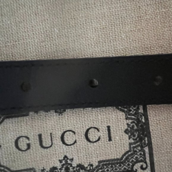 GUCCI LEATHER BELT WITH DOUBLE G BUCKLE - Picture 5 of 7
